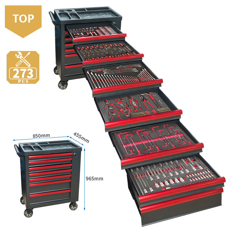 Tools For Home Workshop - 7 Drawer Tool Trolley With 273pcsEVA