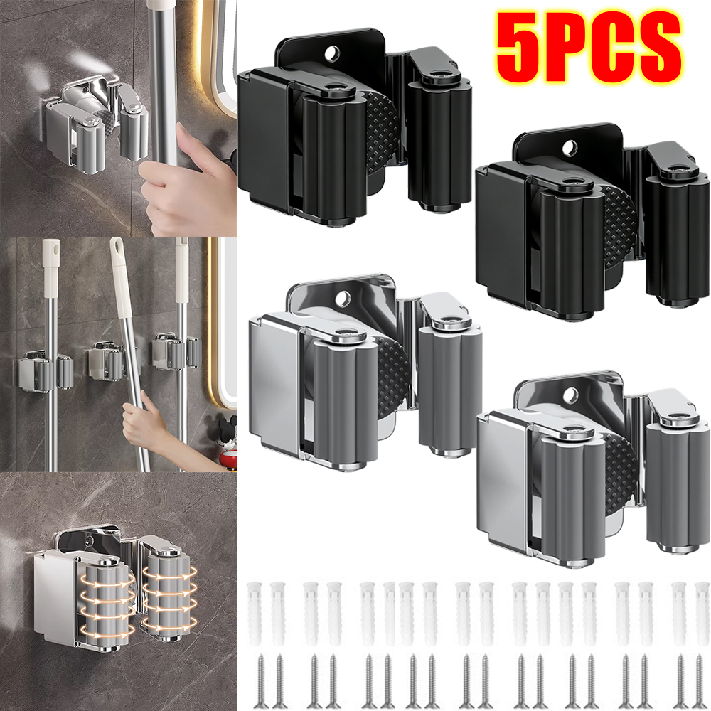 Screw Organizer Kit - Heavy-duty Wall Mounted Mop Clip Holder