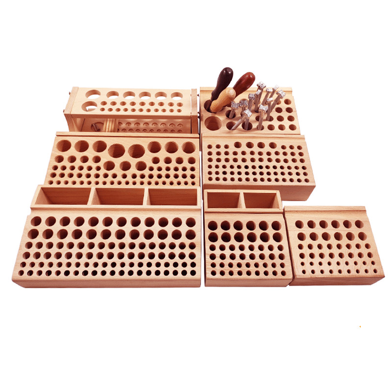 Workshop Tools For Carpentry - 24/46/98holes Pine Wooden Leather craft Rack