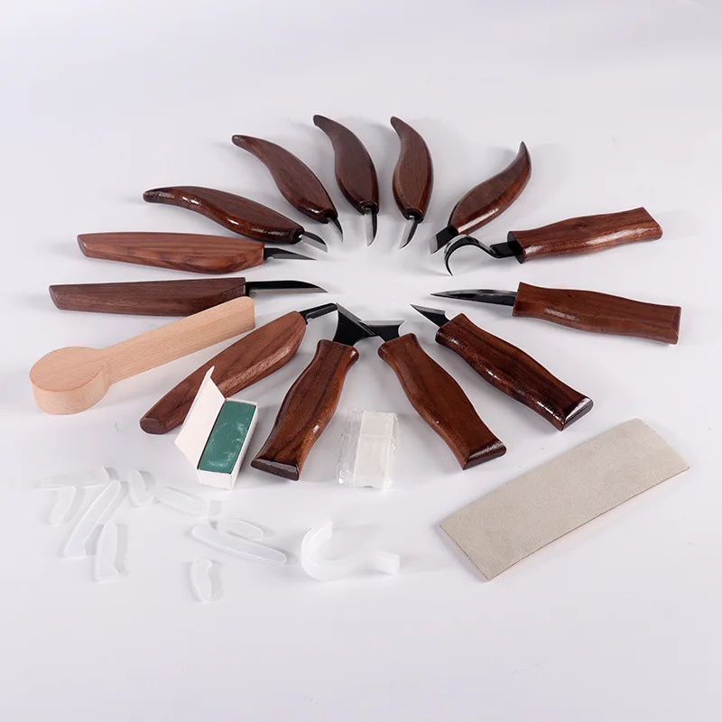 Workshop Tools Knife - Wood Carving Kit 19PCS Wood Carpentry