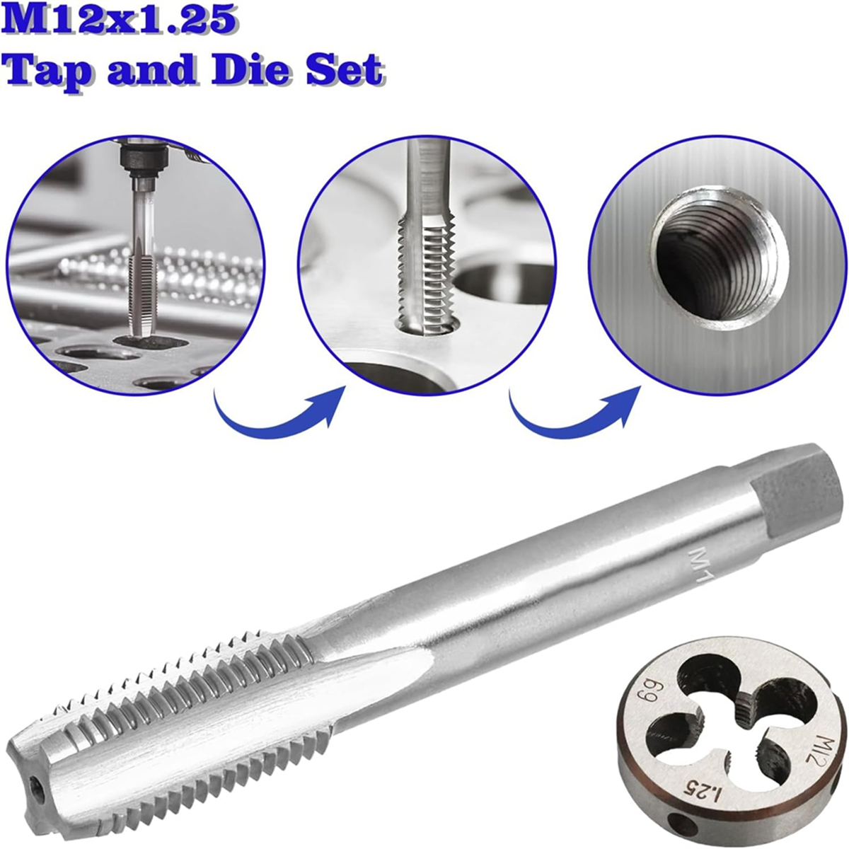 A002 M12 X 1.25 Metric Thread  – обзор и цена Tap Die Set