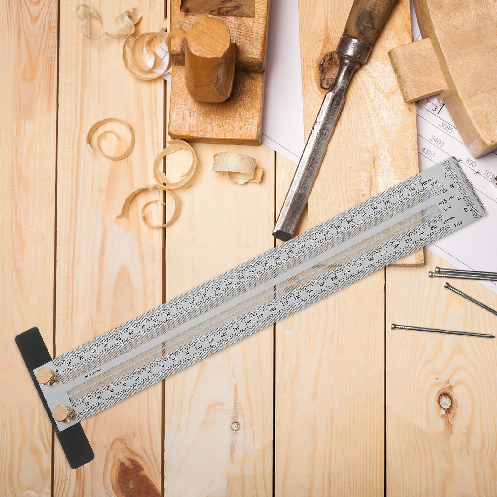 Woodworking Ruler T-Square 300 – обзор и цена Marking Tools In Workshop