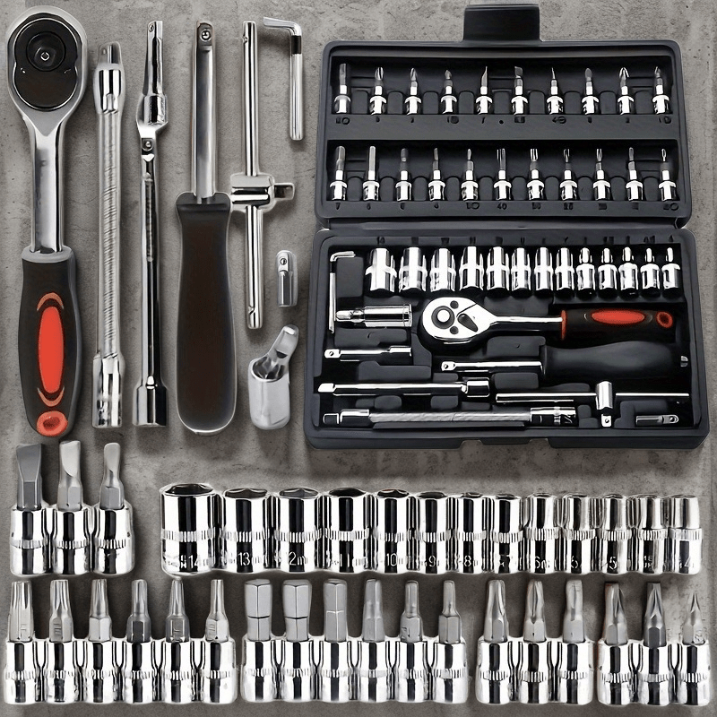 46Pcs Automotive Tool Set, Car – обзор и цена Tools For Home Workshop