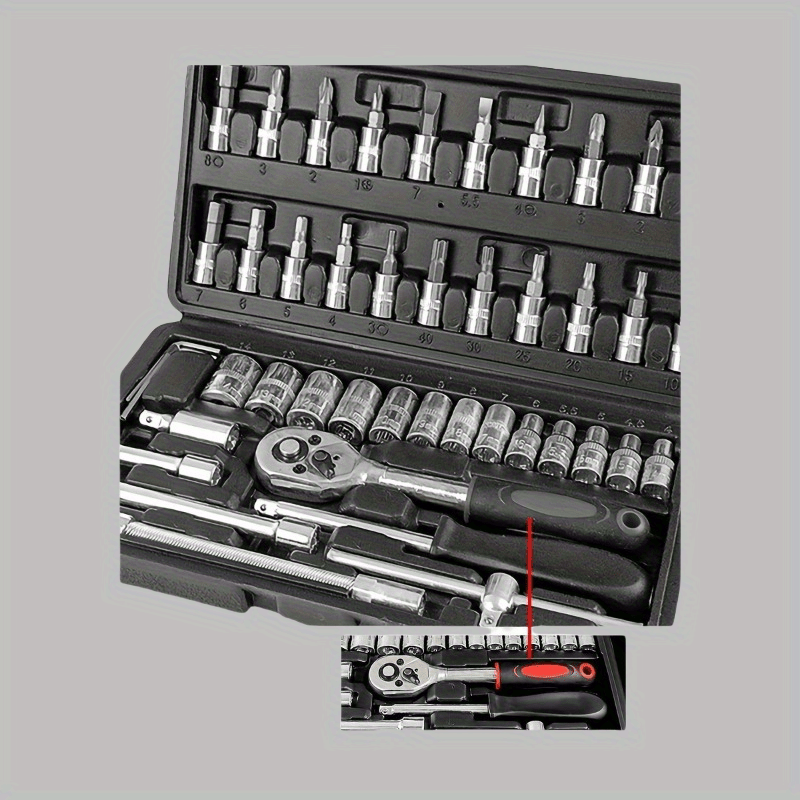 46Pcs Automotive Tool Set, Car – обзор и цена Tools For Home Workshop