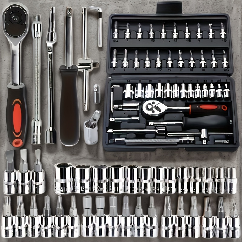 46Pcs Automotive Tool Set, Car – обзор и цена Tools For Home Workshop