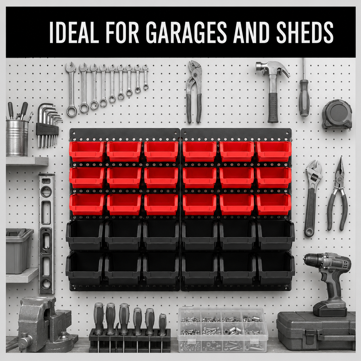 30-Bin Wall Mounted Small Part – обзор и цена Screw Organizer Kit