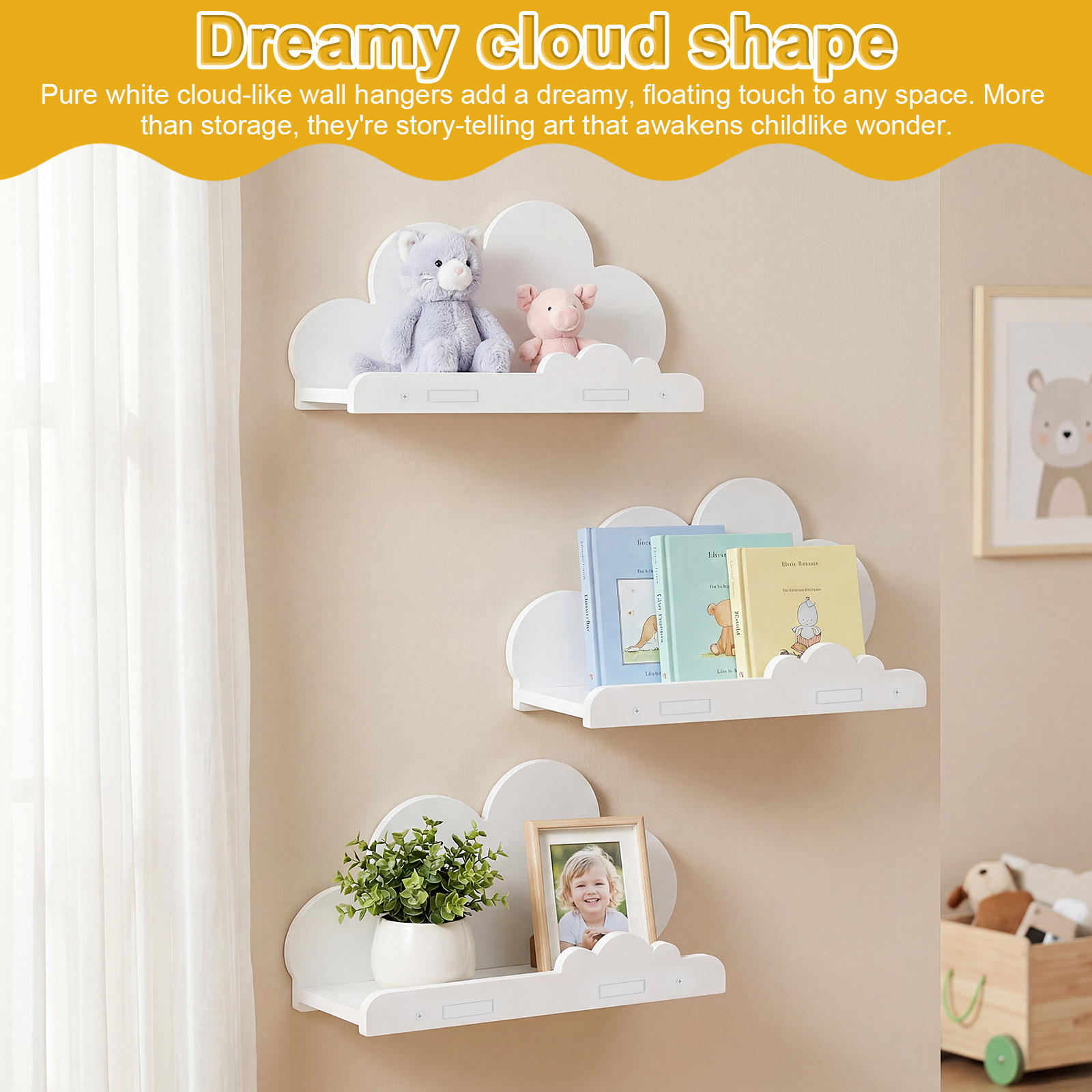 3 Pcs Cloud Shape Floating She – обзор и цена Screw Organizer Kit