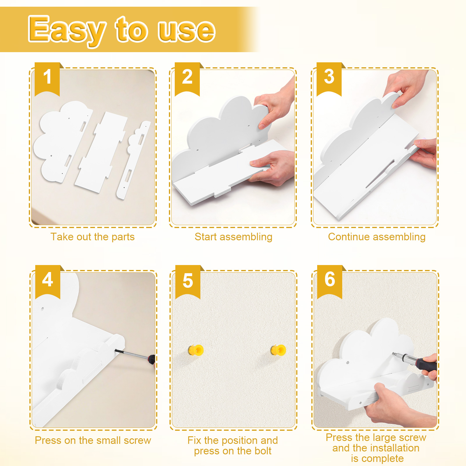 3 Pcs Cloud Shape Floating She – обзор и цена Screw Organizer Kit